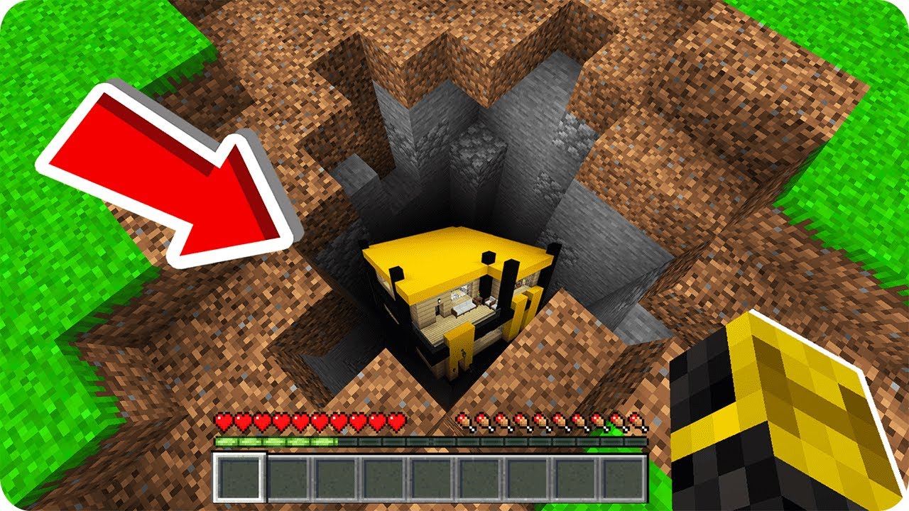 🏡 LA CASA DE MASSI APARECE EN UN AGUJERO GIGANTE EN MINECRAFT 😱