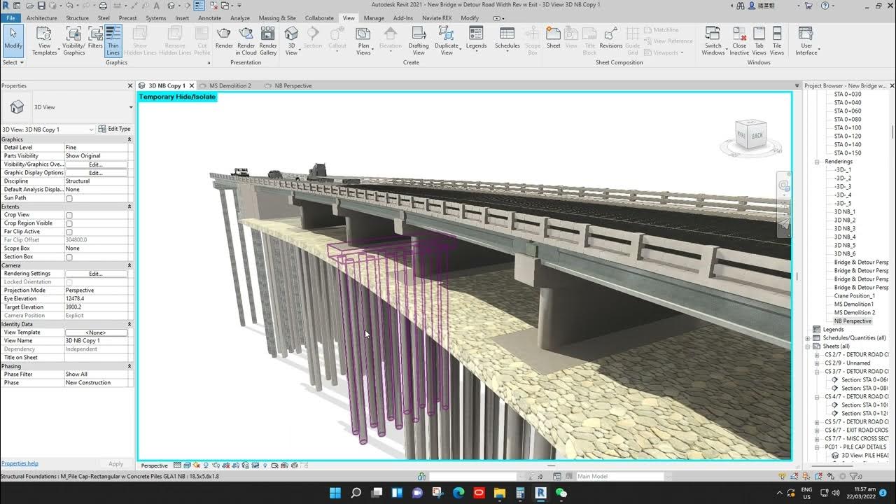 AASHTO LRFD PSC Girder Bridge in Revit YouTube