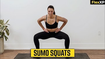 Sumo Squats Form & Tutorial Guide (30 Seconds) - FlexXP