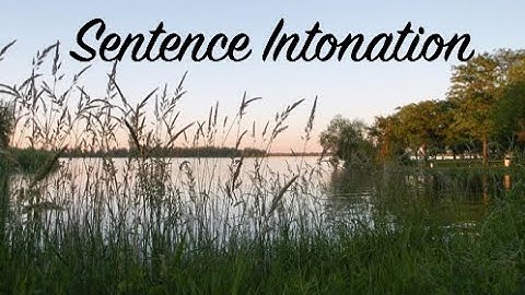 Pronunciation: Sentence intonation (Slow Speed)