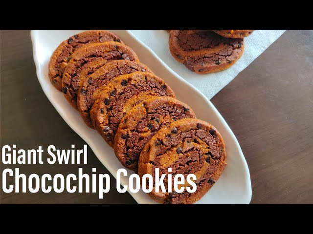 Giant Swirl Chocochip Cookies | Best Ever Chocolate Chip Cookies | Pinwheel Chocochip Cookies | Best Bites