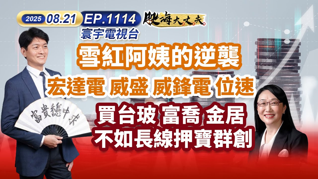 第1114集｜雪紅阿姨的逆襲 宏達電 威盛 威鋒電 位速 買台玻 富喬 金居 不如長線押寶群創 #鈞興KY #和椿 #上銀 #友達 #台積電  ｜20250821｜寰宇電視台｜陳建誠 分析師｜股海大丈夫