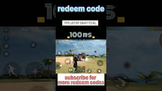 100 rs redeem code ? #redeemcode #freefire #free #shorts #viral