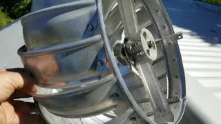 Whirly Bird roof vent removed and bearings sprayed with WD40