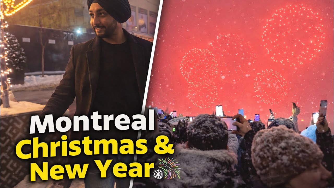 Montreal Christmas Magic & 2026 Fireworks Night (Unreal Vibes) | Canada Vlogs | Vlog 34