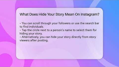 What Does Hide Your Story Mean On Instagram? - Everyday-Networking