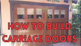 I build and install a set of garage carriage doors using the festool domino XL. I show how to make carriage doors, how to stain the 