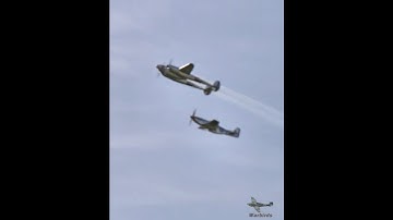 Flying Bulls LOW PASS 🔥 P-38 Lightning & P-51D Mustang | Hahnweide