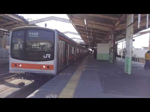 JR武蔵野線205系(メルヘン顔)西船橋駅10番線発車
