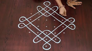 8dots melikala muggulu|easy rangoli|daily chukkala muggulu||sikku,kambhi,neli kolams|#Nice Rangoli