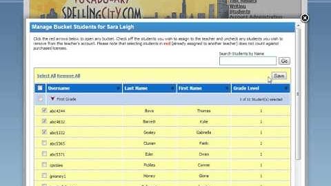Assigning Students - VocabularySpellingCity