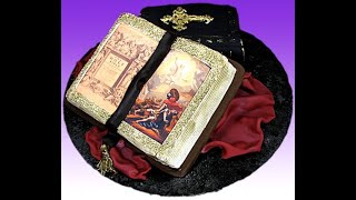 Holy Bible Open Closed Book Cake Decorating How-To Video Tutorial Part 1 screenshot 4