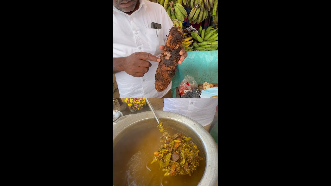 சைவ ஆட்டுக்கால் சூப்! Veg Goat Leg - Mudavattukal Kizhangu Soup முடவாட்டுக்கால் கிழங்கு சூப் Yercaud | South Indian Food