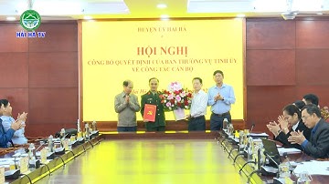 Hội nghị công bố quyết định của BTV Tỉnh ủy về công tác cán bộ