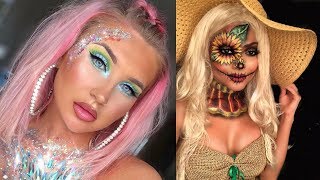 Easy Halloween Makeup Tutorial Smokey Skull Part-5