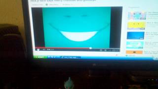 Nick jr face says merry christmas and goodbye