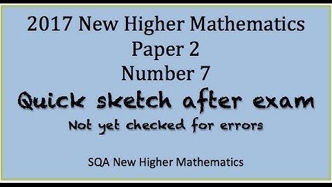 2017 SQA New Higher Mathematics Paper 2: No. 7