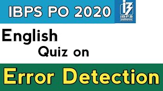 english quiz on error detection