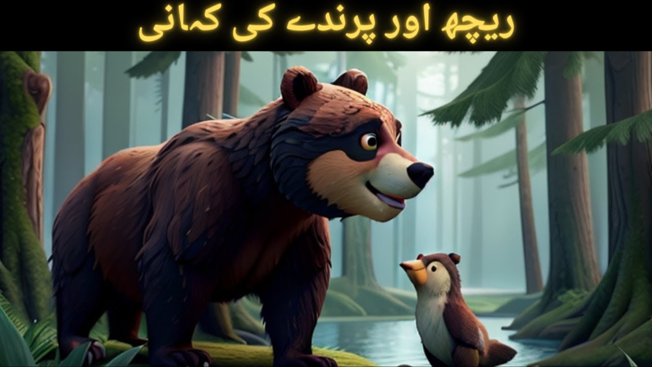 Urdu Story For Kids I Story Of Bear And Bird In Urdu I  urdu-story-for-kids-i-story-of-bear-and-bird-in-urdu-i