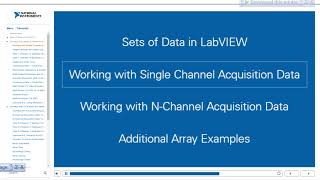 LabVIEW NXG Core 1: 9 WORKING WITH SETS OF DATA ARRAY, WAVEFORM
