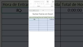 Asi puede tener el control de tus horas de entradas y salidas en Excel #sepamosexcel #excelsepamos