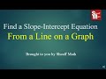 Understanding Slope-Intercept Form