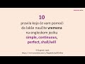 10 pravila koja će vam pomoći da naučite vremena | Simple, Continuous, Perfect, Shall/Will