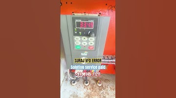 Suraj VFD Solar Pump Controller Error solution service paid Parameter setting +91 98145-71211