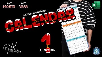 Single Function Calendar - With Any Country Holidays