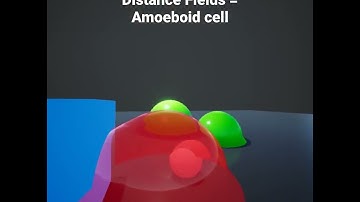 Real time Amoeboid cell with the help of FluidNinjaLive and distance fields. #unrealengine #ue4 #vfx