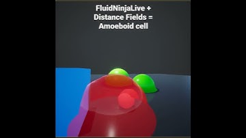 Real time Amoeboid cell with the help of FluidNinjaLive and distance fields. #unrealengine #ue4 #vfx