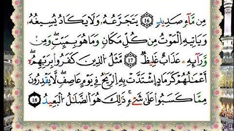 14 - سورة ابراهيم تلاوة مرتلة مرئية 💚 بصوت القارىء محمود خليل الحصرى