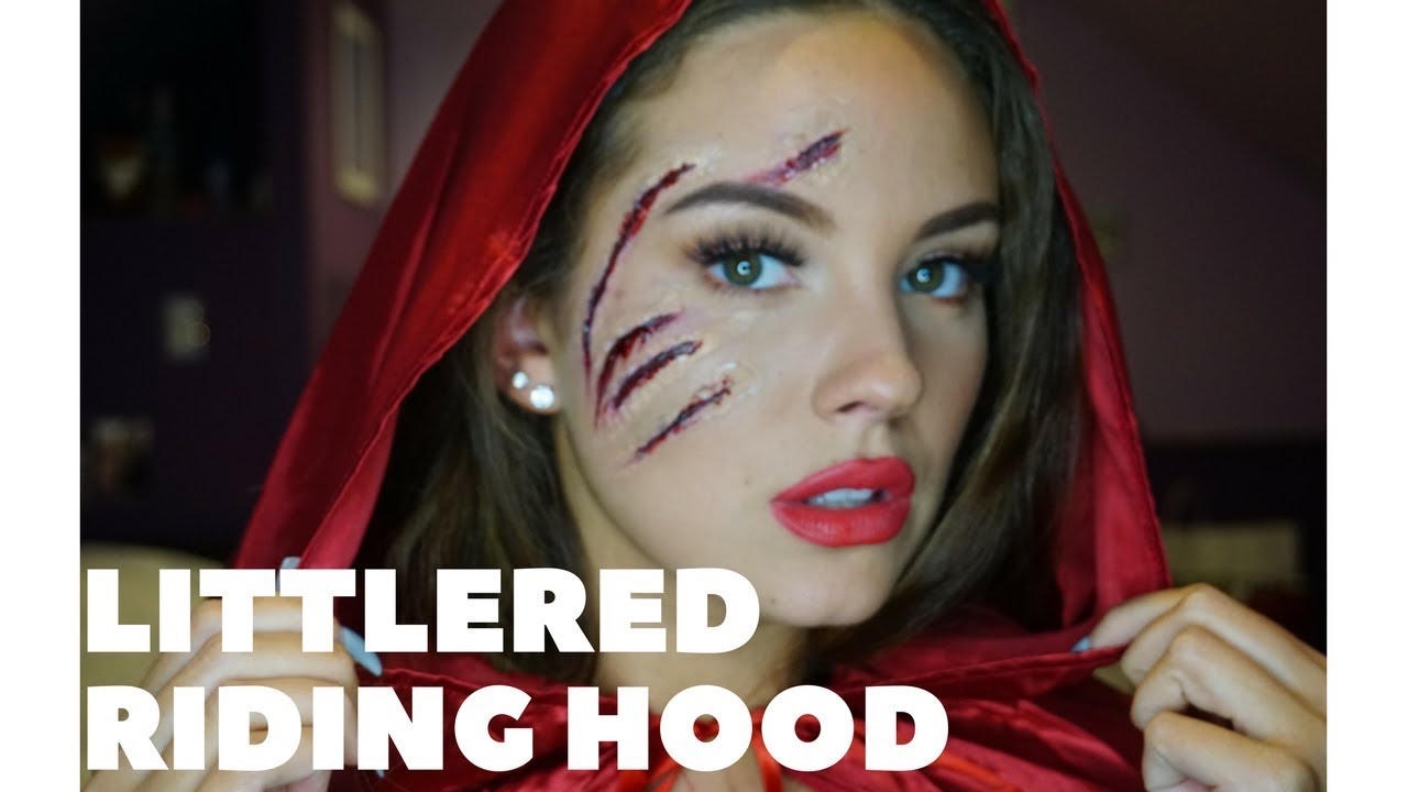 LITTLE RED RIDING HOOD MAKEUP TUTORIAL SCRATCHED FACE FX YouTube