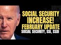 Social Security Increase JUST ANNOUNCED For February | Social Security, SSI, SSDI Payments