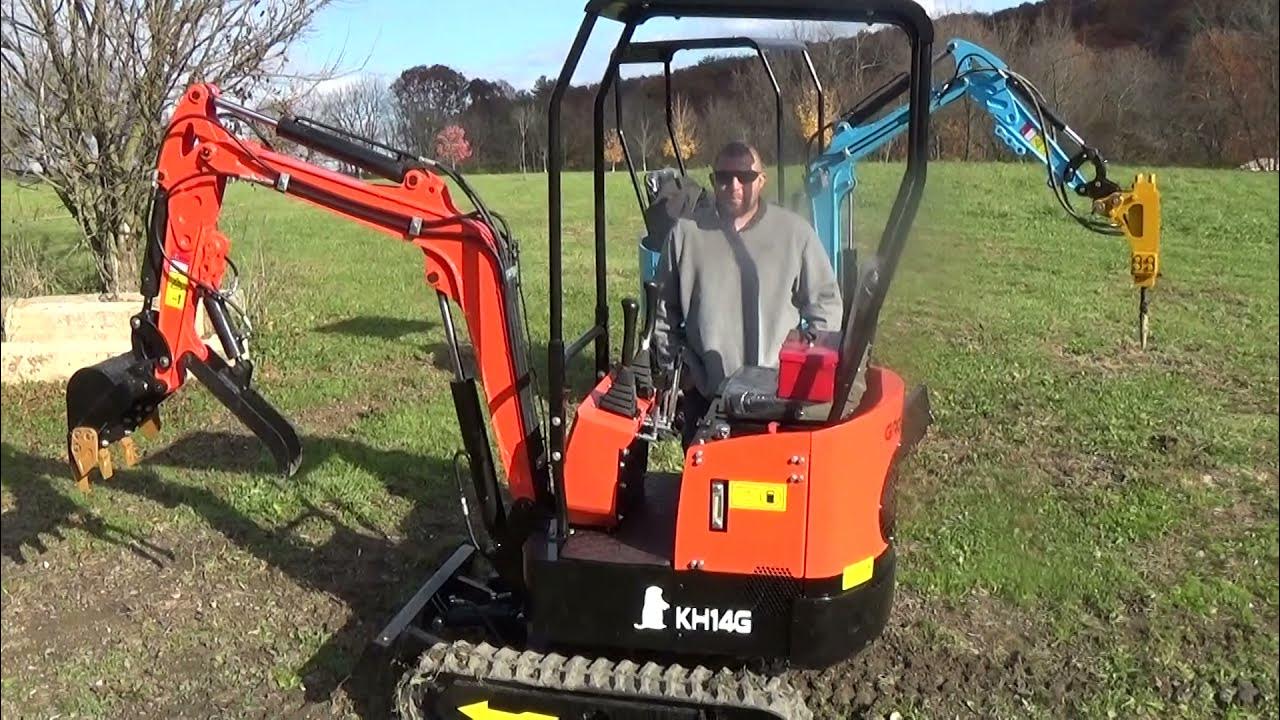GroundHog KH14G mini track excavator instructional video - YouTube