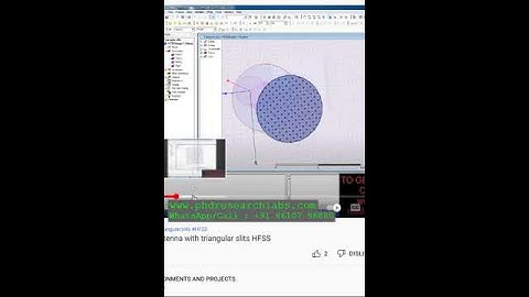 Microstrip patch antenna with triangular slits HFSS