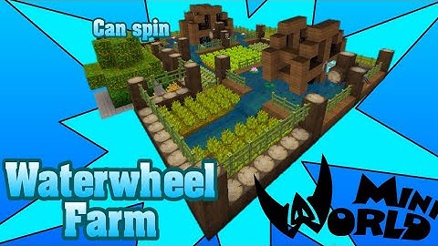 How To Build Automatic Water Wheel (Mini World: Block Art)