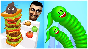 Sandwich Runner | Long Neck Run All Level Gameplay Android iOS 🎯 Satisfying Mobile Games