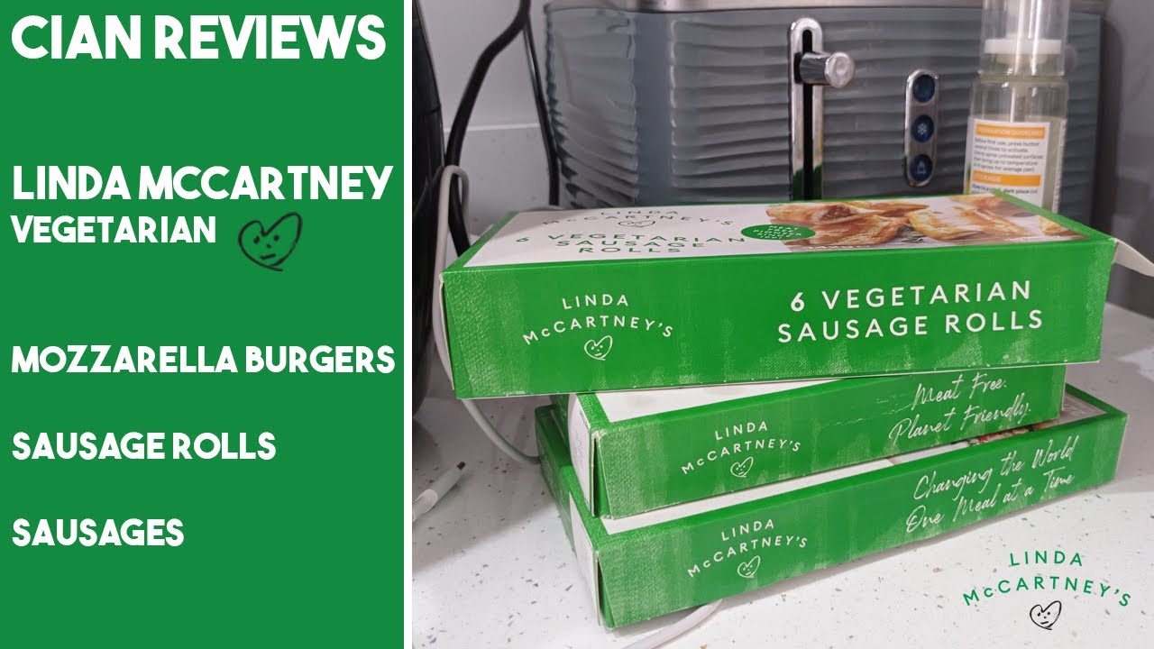 Cian Reviews Linda McCartney Vegetarian Mozzarella Burgers, Sausage Rolls & Sausages (ft