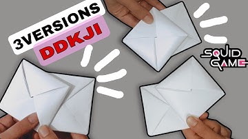 How to Make Squid Game Ddakji – Easy Origami Paper Flip Game (3 Versions!)