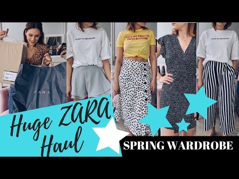HUGE ZARA HAUL & TRY ON - Spring Wardrobe || COCOA CHELSEA