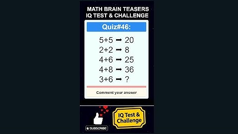 Math Brain Teasers: 4-Minutes IQ Test & Challenge (With Answer) #mathquiz #mathpuzzle