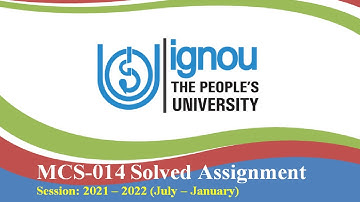MCS 14 Solved Assignment 2021 22