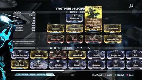 Warframe U17 Frost/Frost Prime build