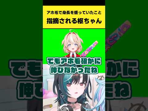 アホ毛で身長を盛っていたことを指摘される枢ちゃん【輪堂千速/綺々羅々ヴィヴィ/響咲リオナ/水宮枢/虎金妃笑虎/鈴鳴つづり/アソビ★まわり隊！/ホロライブ切り抜き】#shorts