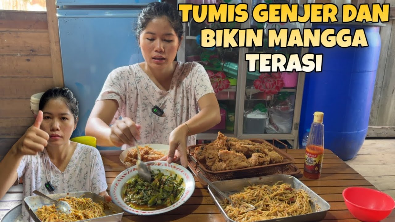 SEKIAN LAMA GAK MAKAN GENJER AKHIRNYA MASAK LAGI,DAN BIKIN MANGGA TERASI YANG DI KASI TETANGGA