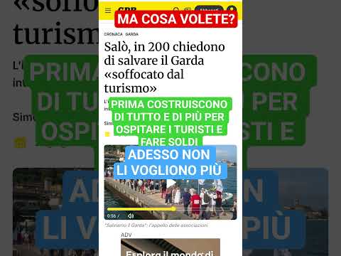 Video troppi turisti sul Garda