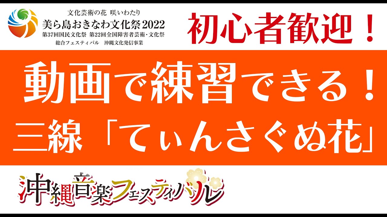 動画で練習！三線「てぃんさぐぬ花」【初心者歓迎 工工四字幕】美ら島