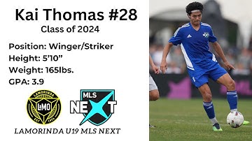 Kai Thomas Highlights (Winger) | MLS Next | Class of 2024