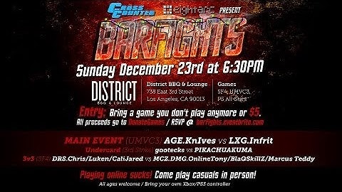 Bar Fights: LXG.Infrit @infrit12 vs. AGE.Knives @STierKnives Ultimate Marvel vs. Capcom 3 FT15
